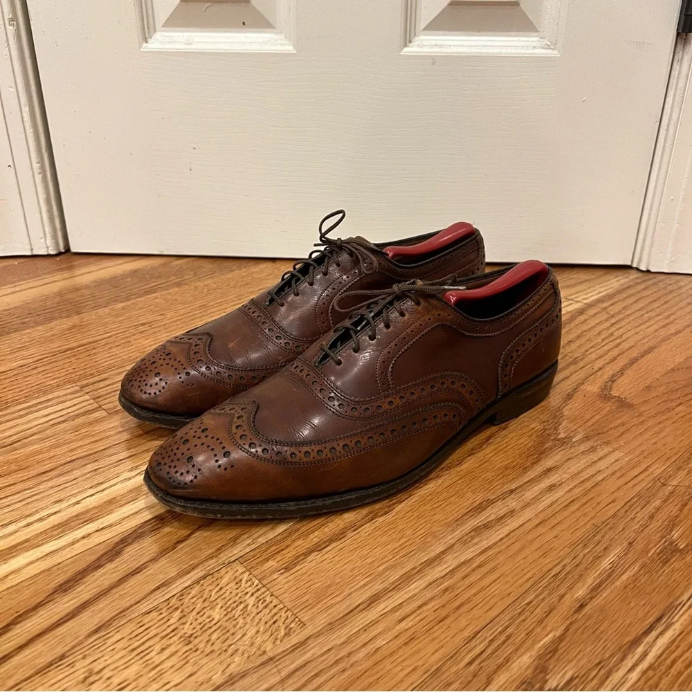 Allen Edmonds McAllister Men’s Brogue Leather Wingtip Dress Shoes Oxfords 10.5 C